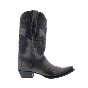 King Exotic Mens Caiman Belly Snip Toe Boots Gray Boots (NWT)